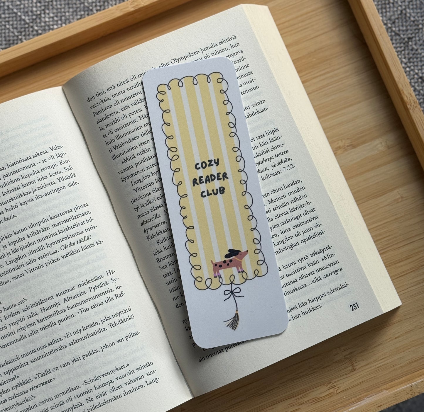 Cozy Reader Club – kirjanmerkki