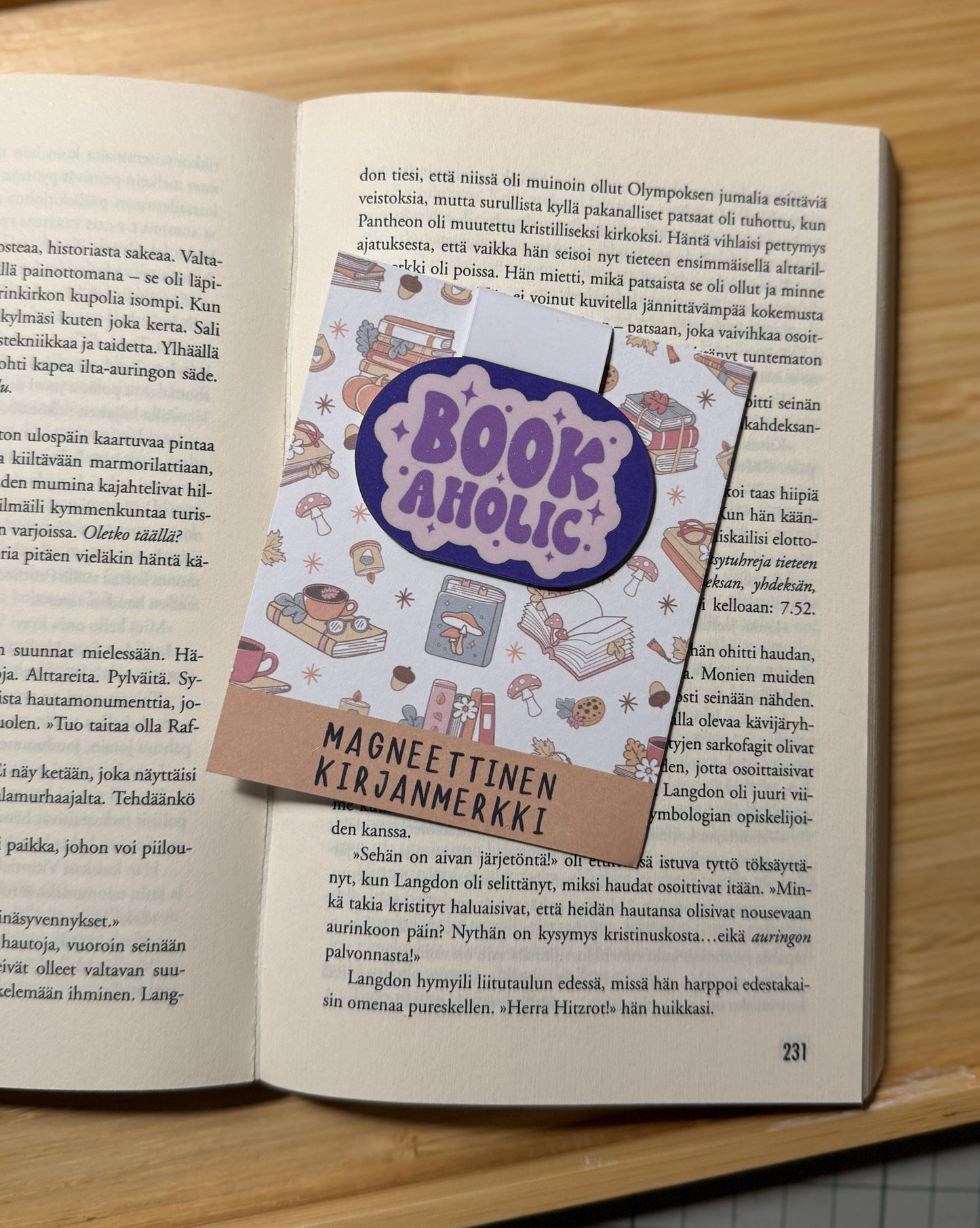 Bookaholic – magneettinen kirjanmerkki | Kirjojen ystävälle