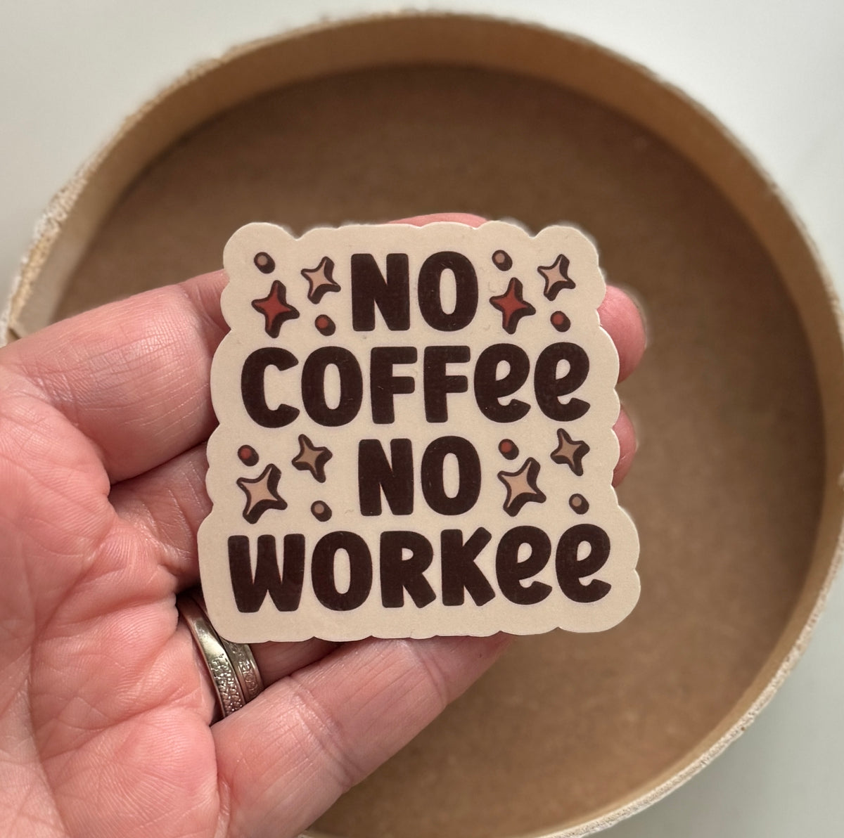 No Coffee No Workee – vinyylitarra | Kahvin voimalla töitä