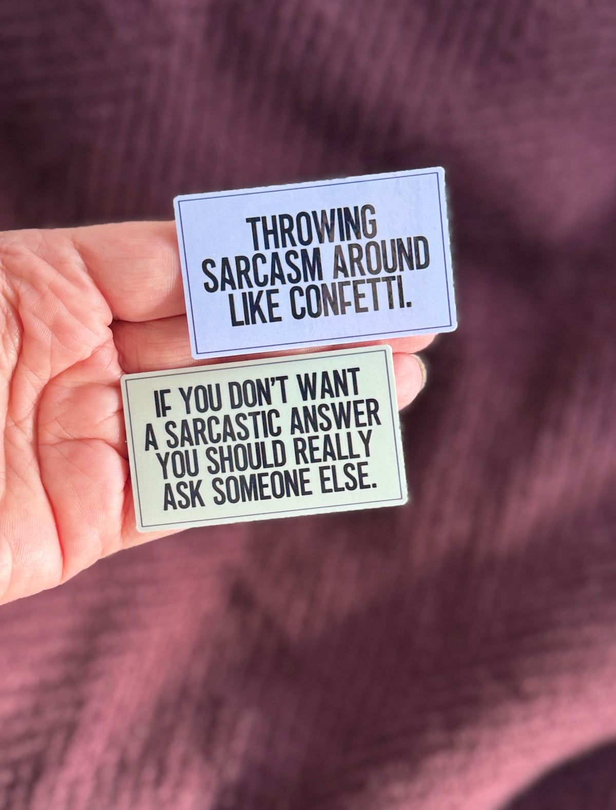 Sarcasm – 2 sarkastisen tarran setti | Vinyylitarrat