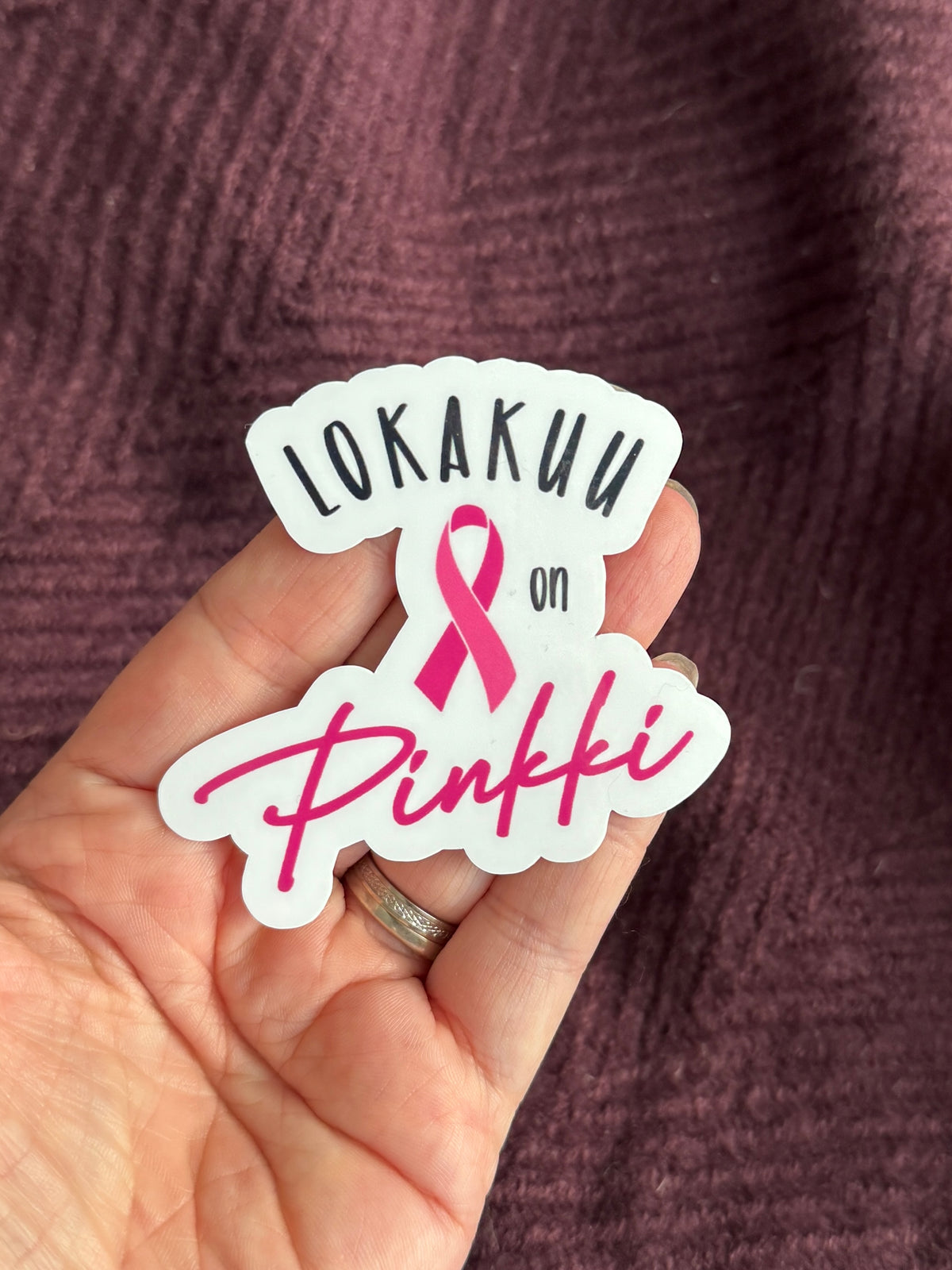 🩷 Lokakuu on pinkki – laminoitu vinyylitarra