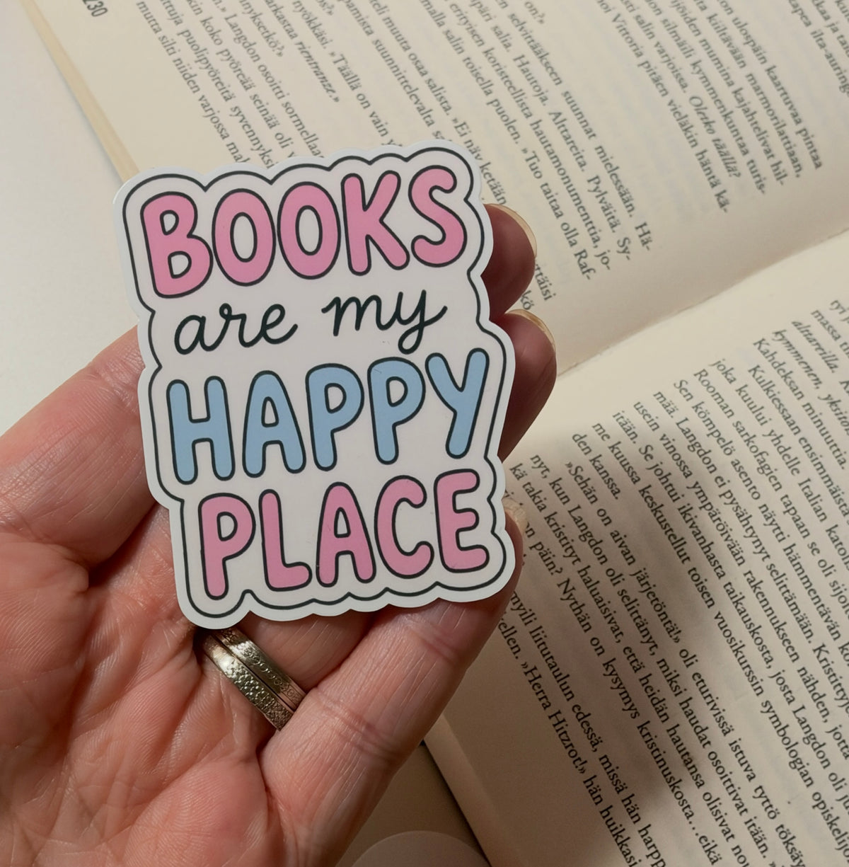 Books are my happy place – vinyylitarra