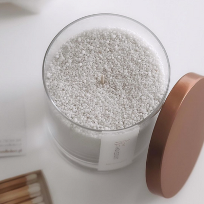 Powdered Candle in Glass - Dark Honey 160g - uudelleen käytettävä ja täytettävä