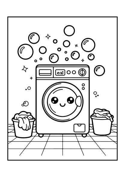 Kawaii Värityskirja – 30 tulostettavaa värityssivua | PDF