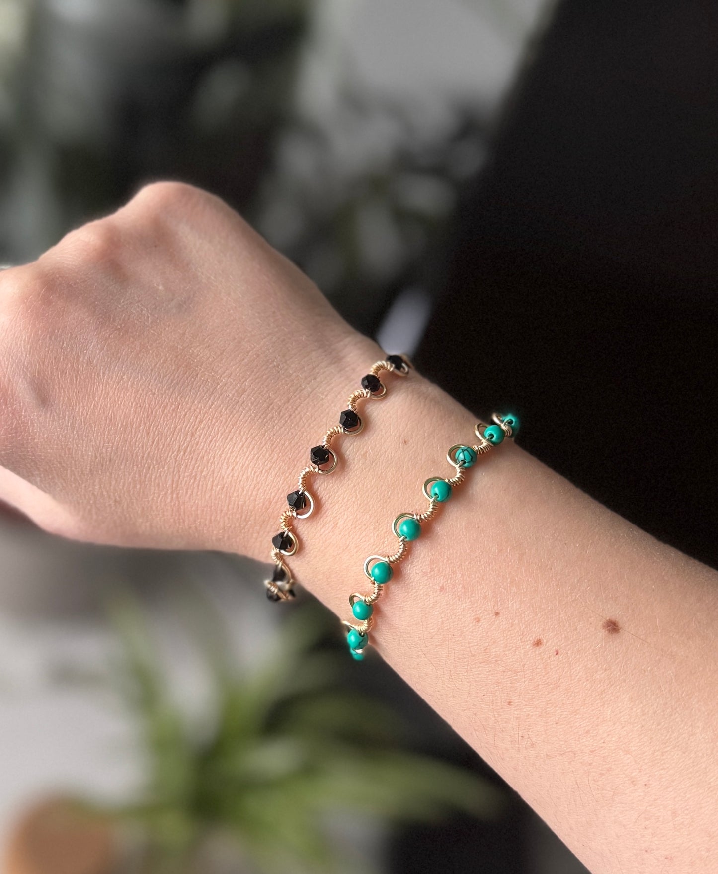 LOOM Bracelet – Black (käsintehty rannekoru S–L)