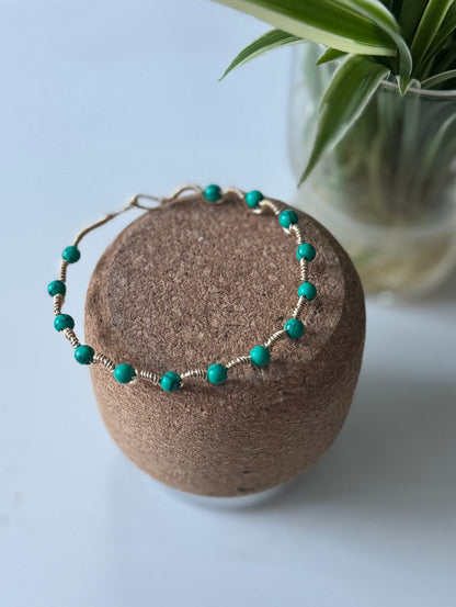 LOOM Bracelet – Green Turquoise (käsintehty rannekoru S–L)
