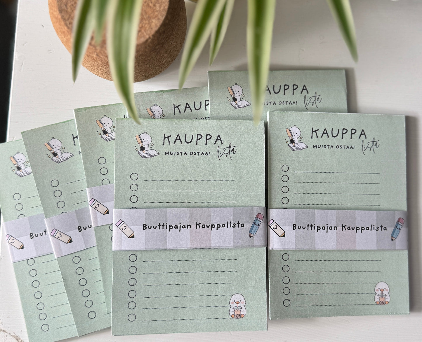 💚📝 Repäistävä kauppalista – 31 sivua – repäise ja mukaan