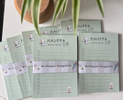 💚📝 Repäistävä kauppalista – 31 sivua – repäise ja mukaan