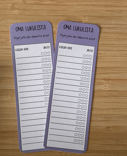 Laminoitu Kirjanmerkki – Kotimaiset Kirjanmerkit Lukijalle (eri malleja)📚