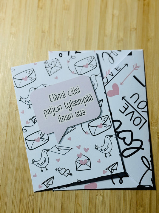 Elämä olisi paljon tylsempää ilman sua – Kortti ystävälle tai rakkaalle