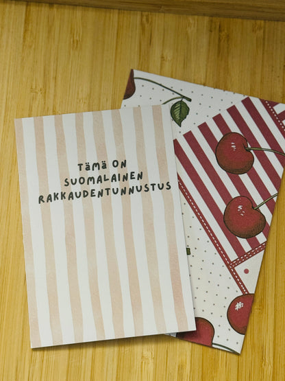 Tämä on suomalainen rakkaudentunnustus – Hauska suomalainen kortti