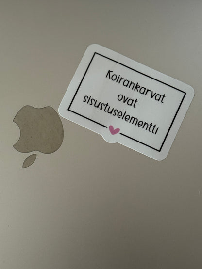 Koirankarvat ovat sisustuselementti – Laminoitu vinyylitarra 6–9 cm