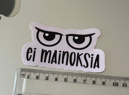 Ei mainoksia -tarra | Hauska laminoitu vinyylitarra postilaatikkoon, oveen tai työpisteelle 4,5 x 9 cm