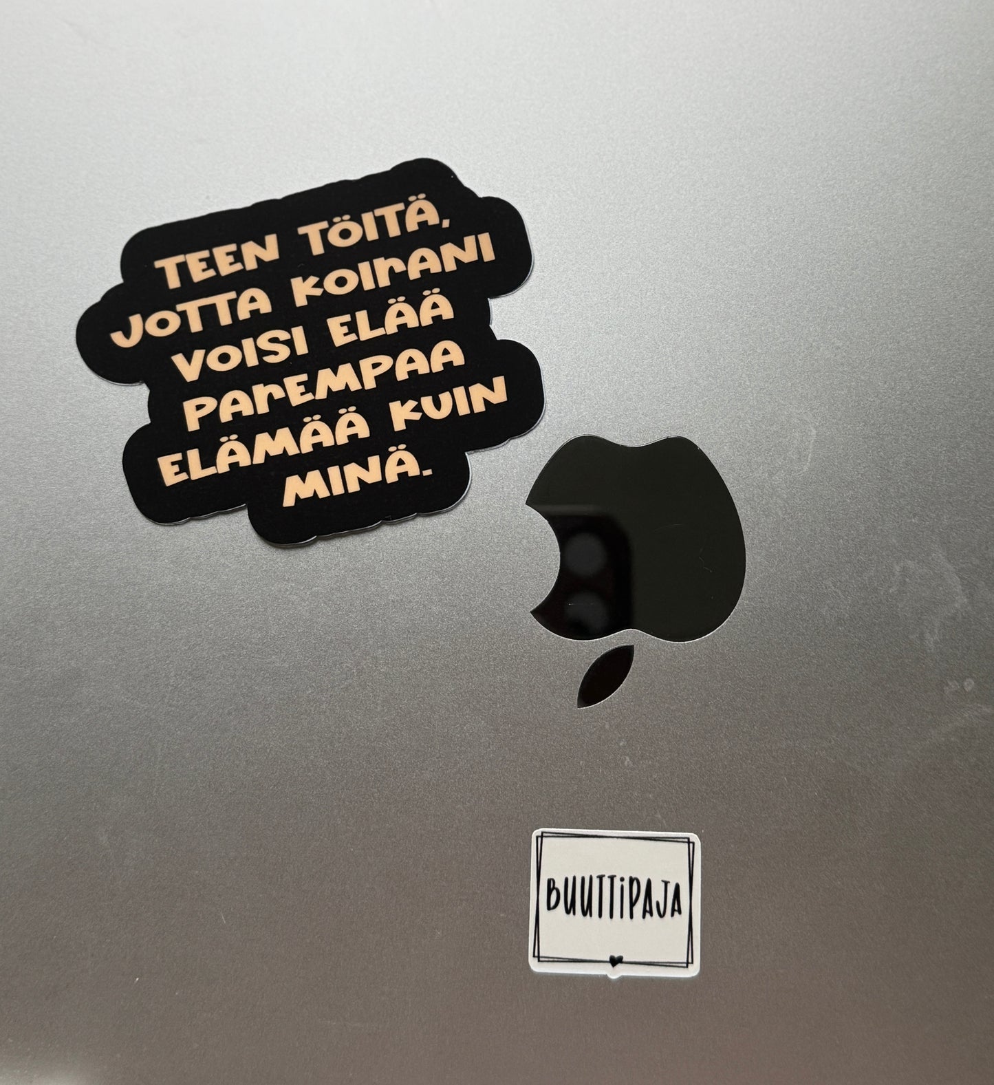 Teen jotta, koirani voisi elää parempaa elämää kuin minä  | Koiratarra laminoitu vinyylitarra