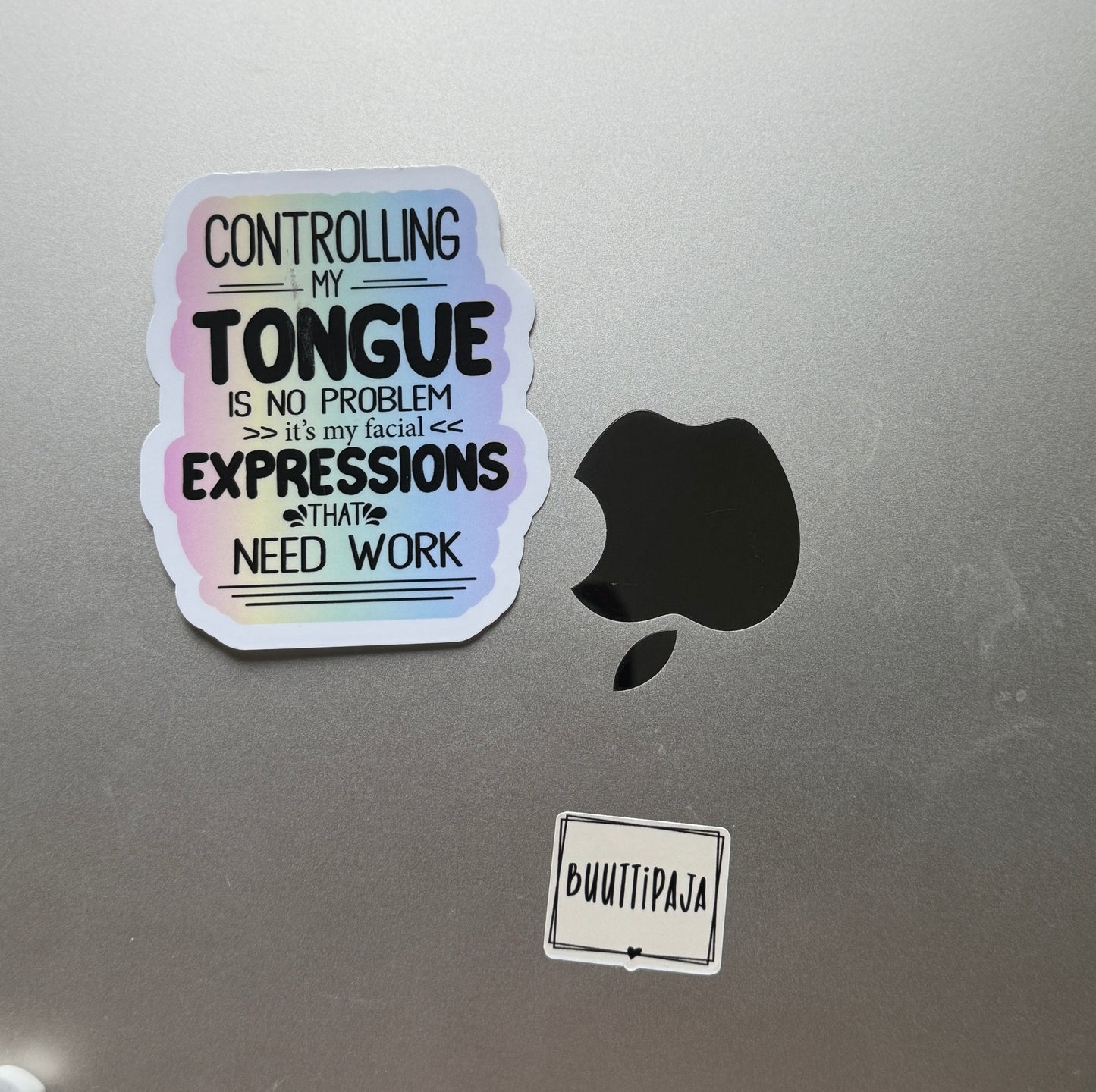 Controlling My Tongue Is No Problem | Hauska Vinyylitarra | Laminoitu Tarra
