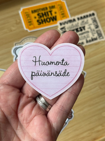 Huomenta päivänsäde – Laminoitu vinyylitarra