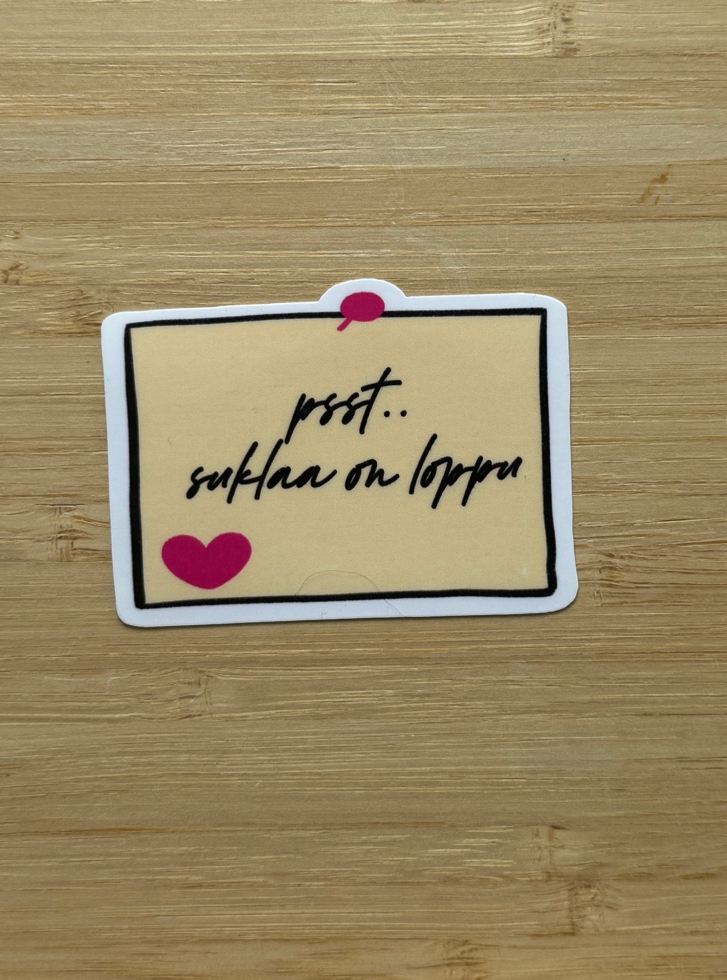 Psst... suklaa on loppu – Laminoitu vinyylitarra