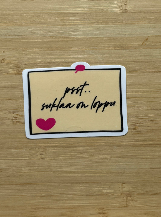 Psst... suklaa on loppu – Laminoitu vinyylitarra