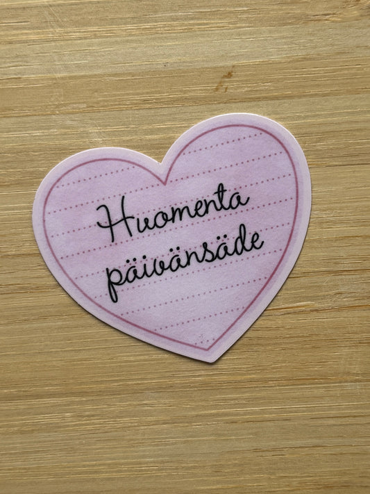 Huomenta päivänsäde – Laminoitu vinyylitarra