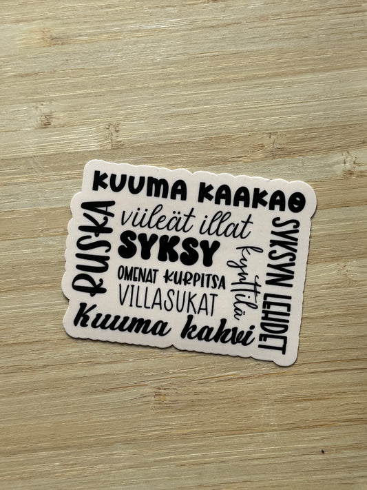 Syksy – Laminoitu syysaiheinen vinyylitarra