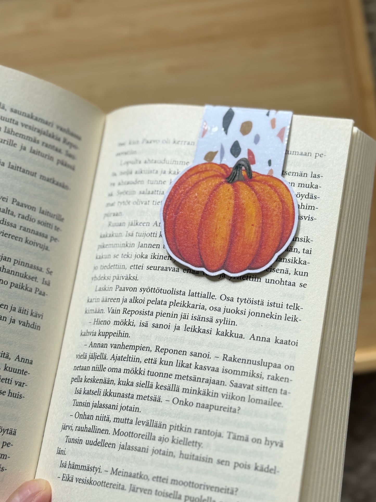 Magneettinen kirjanmerkki – Kurpitsa 🍁