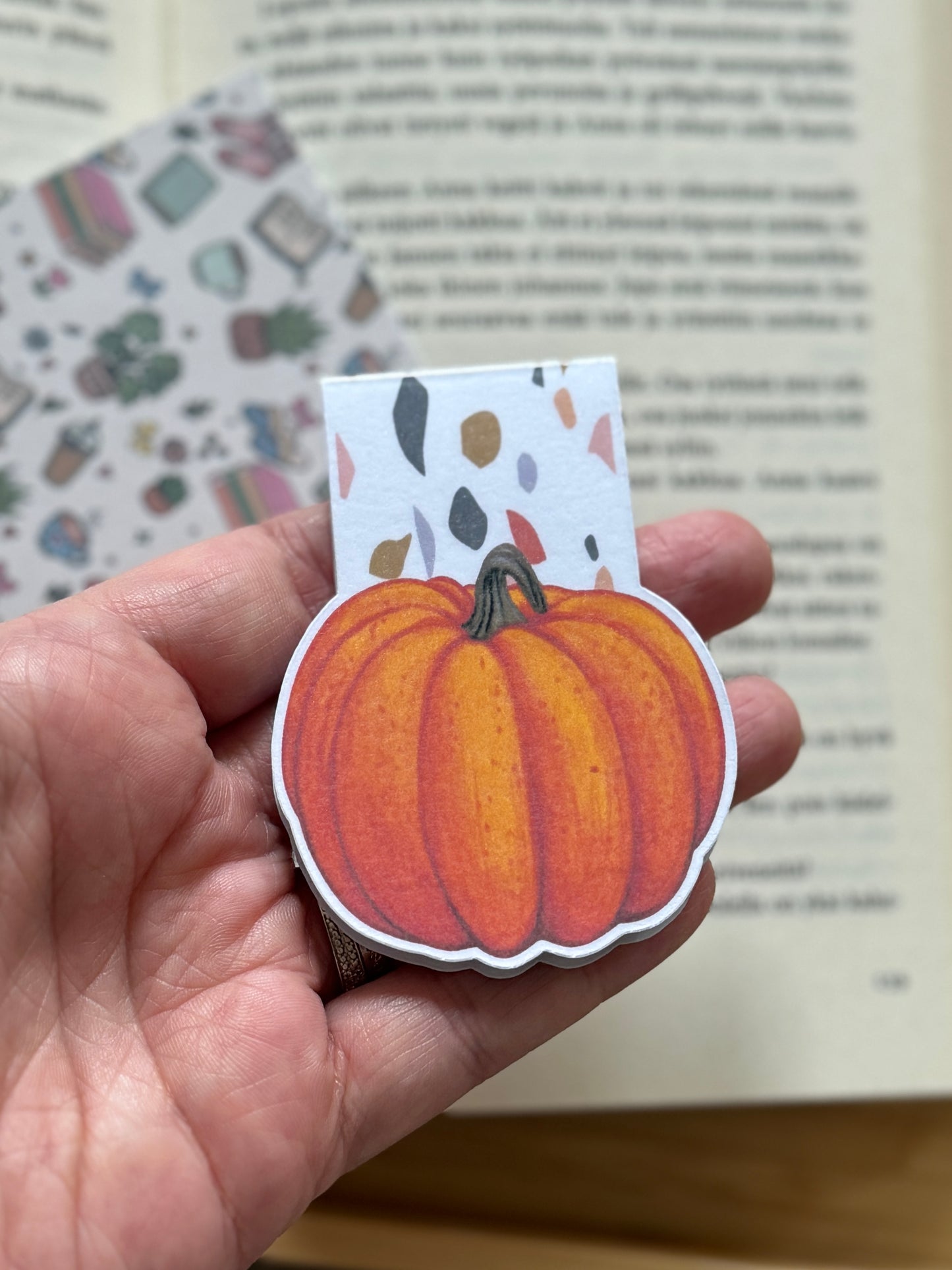 Magneettinen kirjanmerkki – Kurpitsa 🍁