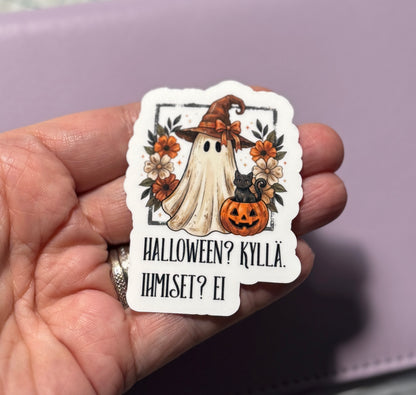 Halloween? Kyllä. Ihmiset? Ei. – Laminoitu vinyylitarra
