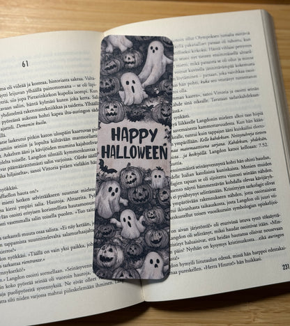 Happy Halloween - Kirjanmerkki | Haamut & kurpitsat
