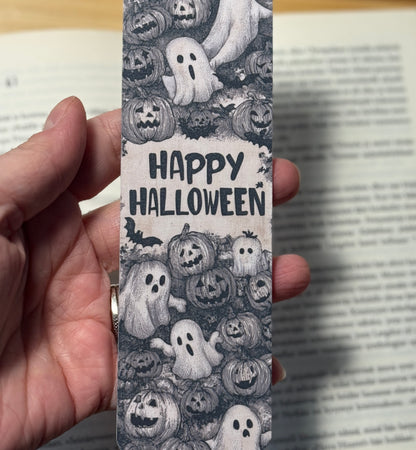 Happy Halloween - Kirjanmerkki | Haamut & kurpitsat