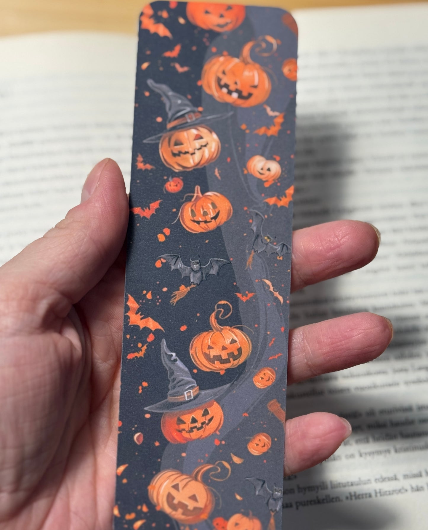Kurpitsa Halloween - Kirjanmerkki | Syksyinen kuosi