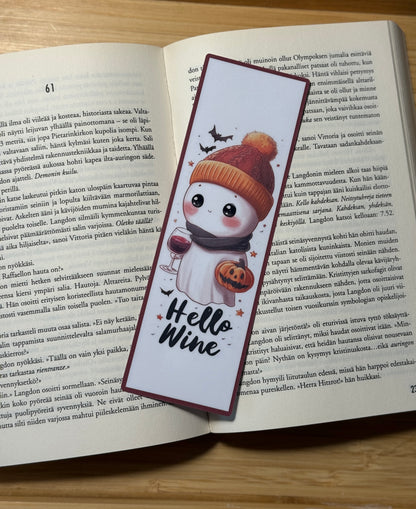 Hello Wine - Halloween kirjanmerkki | Söpö haamu