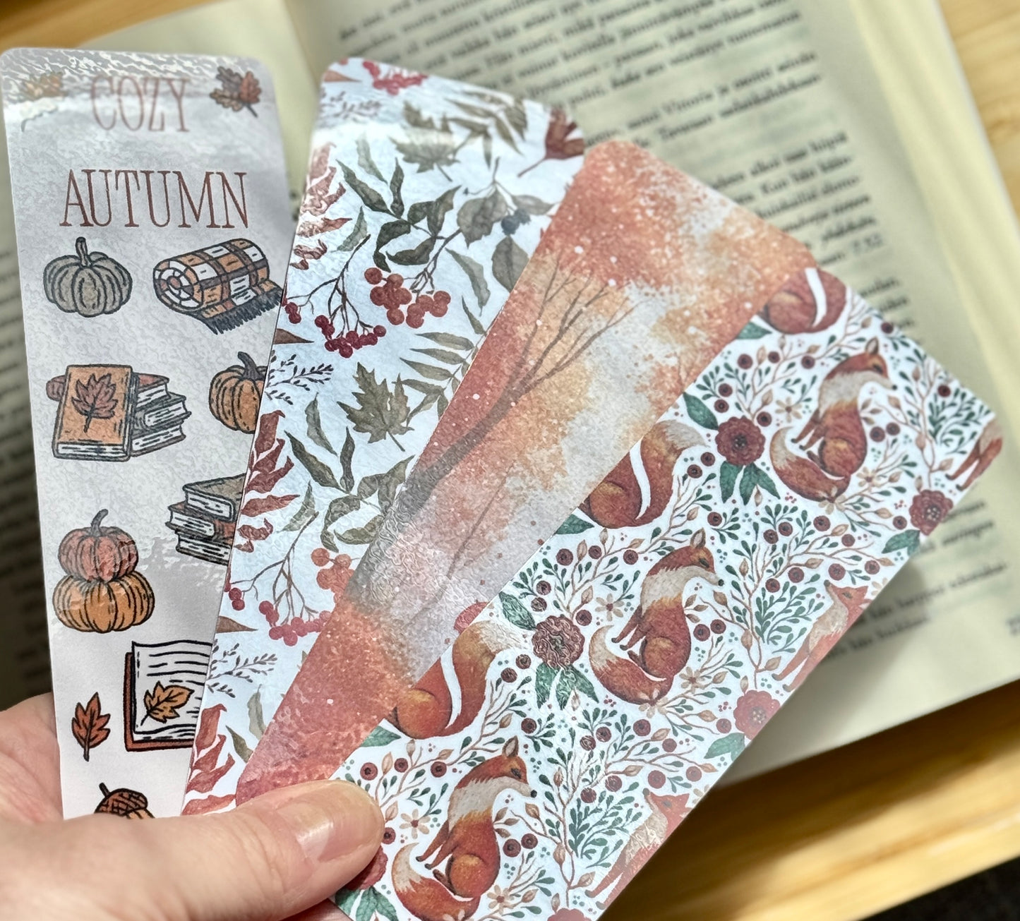 Syksyiset kirjanmerkit – 4 kpl setti | Cozy Autumn