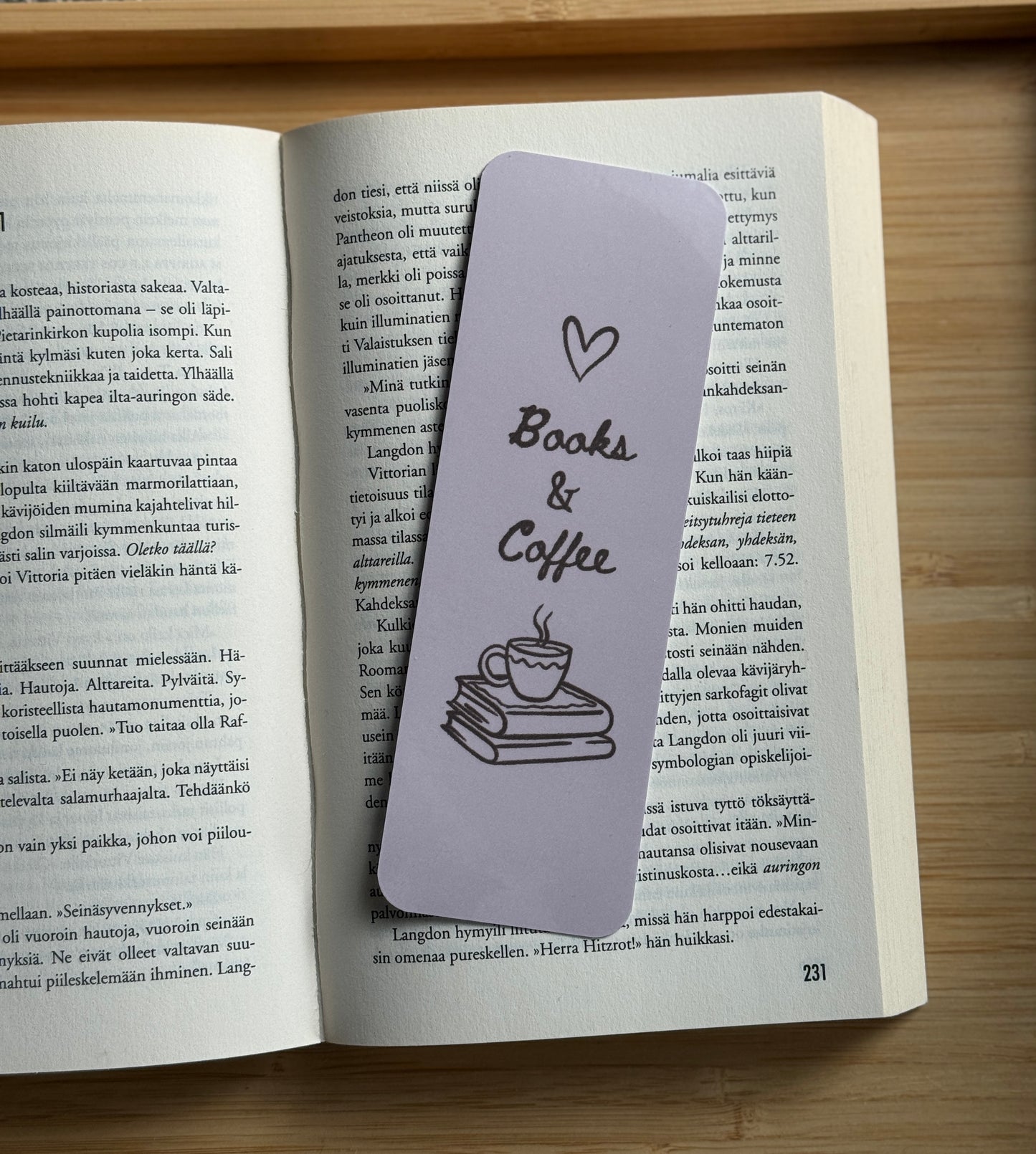 Books & Coffee – kirjanmerkki