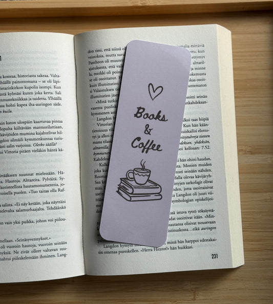 Books & Coffee – kirjanmerkki