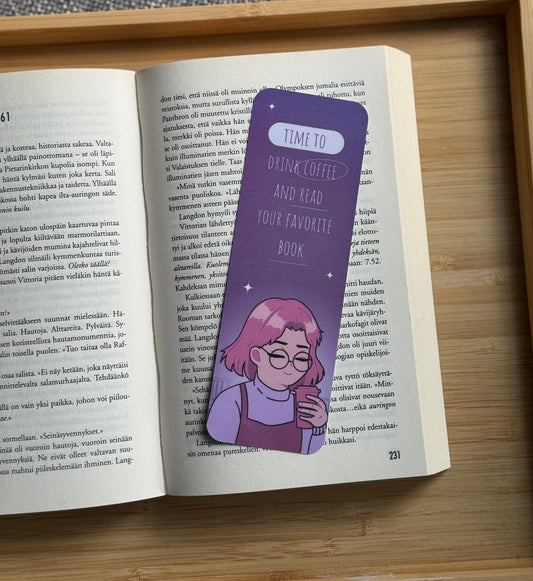 Coffee & Favorite Book – kirjanmerkki