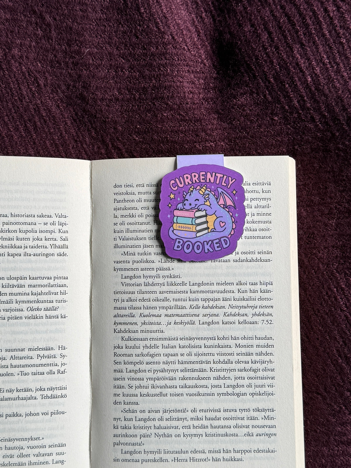 Currently Booked – Magneettinen kirjanmerkki | Lohikäärme