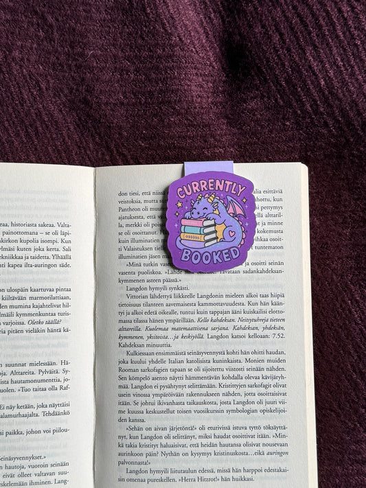 Currently Booked – Magneettinen kirjanmerkki | Lohikäärme