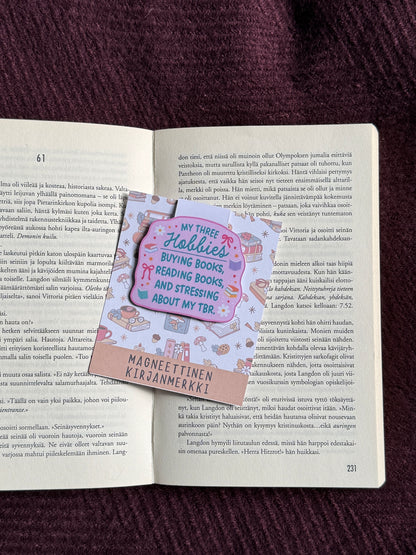 My Three Hobbies – Magneettinen kirjanmerkki | Book Lover
