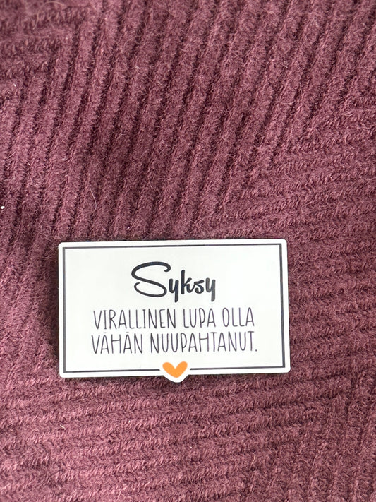 Syksy – virallinen lupa olla vähän nuupahtanut | Vinyylitarra