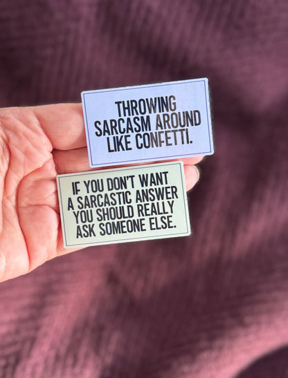 Sarcasm – 2 sarkastisen tarran setti | Vinyylitarrat