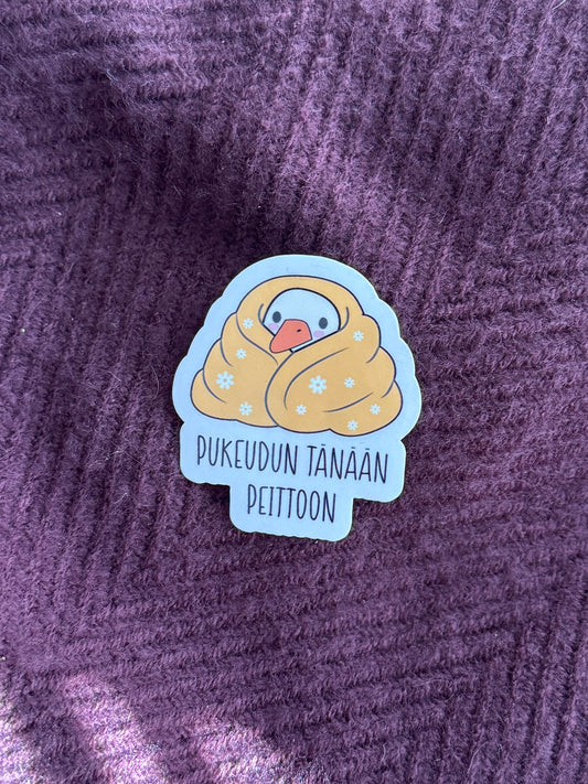 Pukeudun tänään peittoon | Hauska vinyylitarra