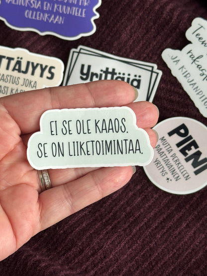 Yrittäjän tukiryhmä – 6 tarran setti | Yrittäjyyttä huumorilla