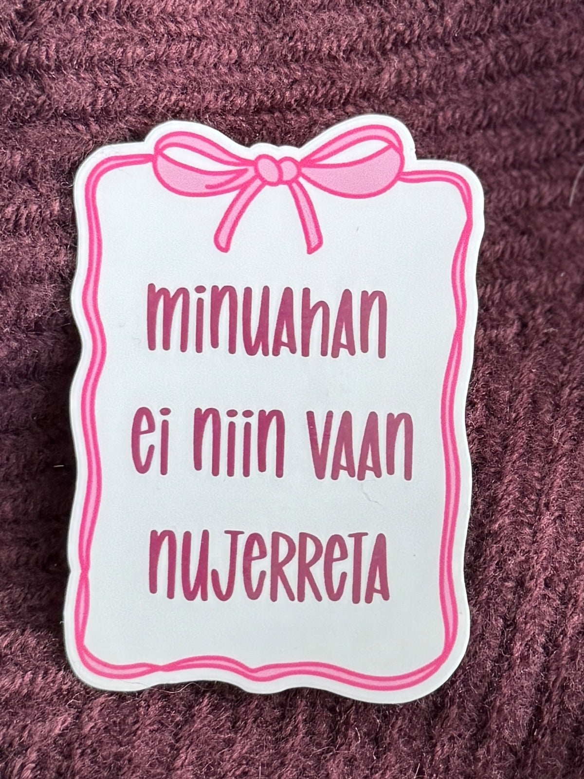 Minuahan ei niin vaan nujerreta – vinyylitarra