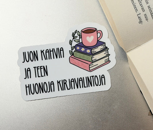 Juon kahvia ja teen huonoja kirjavalintoja – vinyylitarra