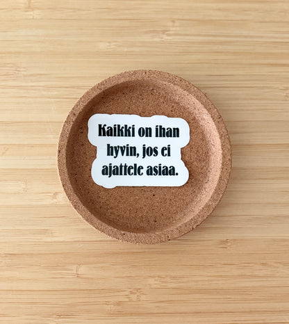 Kaikki on ihan hyvin, jos ei ajattele asiaa – vinyylitarra | Aikuisuus™️