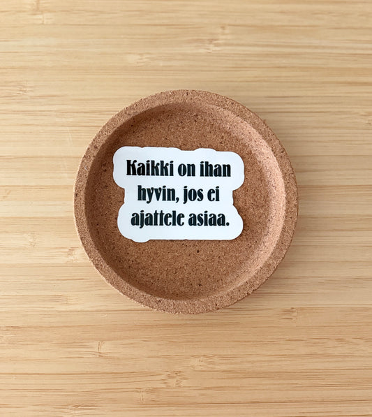 Kaikki on ihan hyvin, jos ei ajattele asiaa – vinyylitarra | Aikuisuus™️