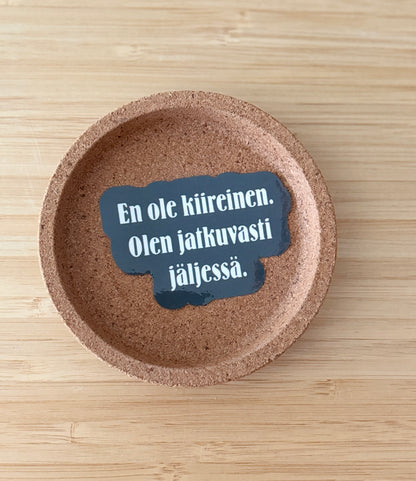 En ole kiireinen. Olen jatkuvasti jäljessä. – vinyylitarra | Aikuisuus™️