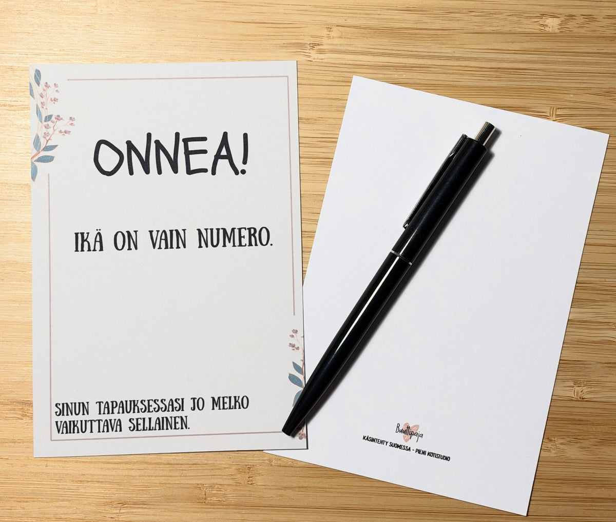 Ikä on vain numero – syntymäpäiväkortti
