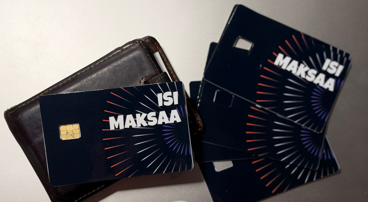 ISI MAKSAA – Hauska pankkikorttitarra isälle