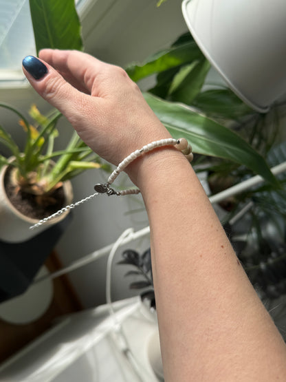 White Jade Bracelet – käsintehty rannekoru luonnonkivillä 🤍💚